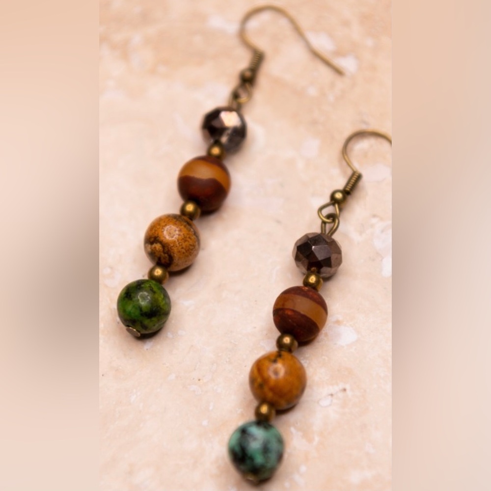 Autumn Natural Stone Earrings